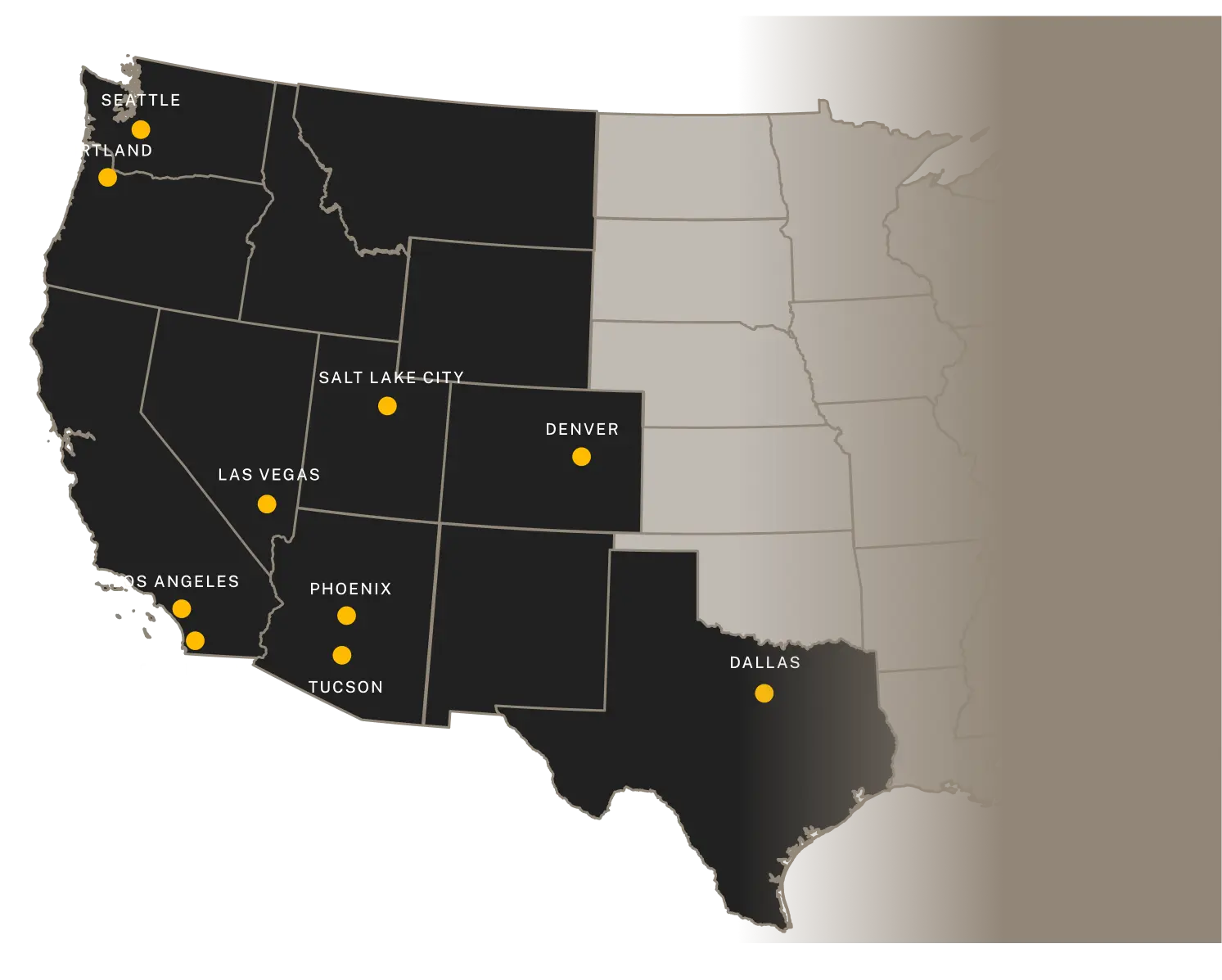 Map of target regions