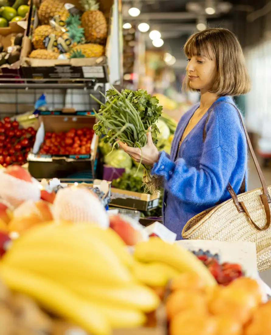 Photo of woman shopping at grocery store